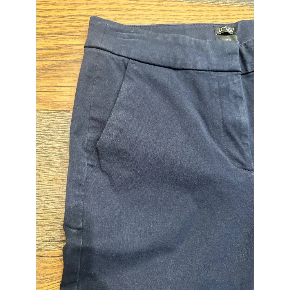 J.Crew Kate Straight Leg Pants Navy Blue Chino Trousers Womens Size 4 Office